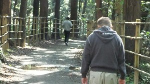 その先の粟野の森を抜けて市政公園につながる最高の散歩コース
